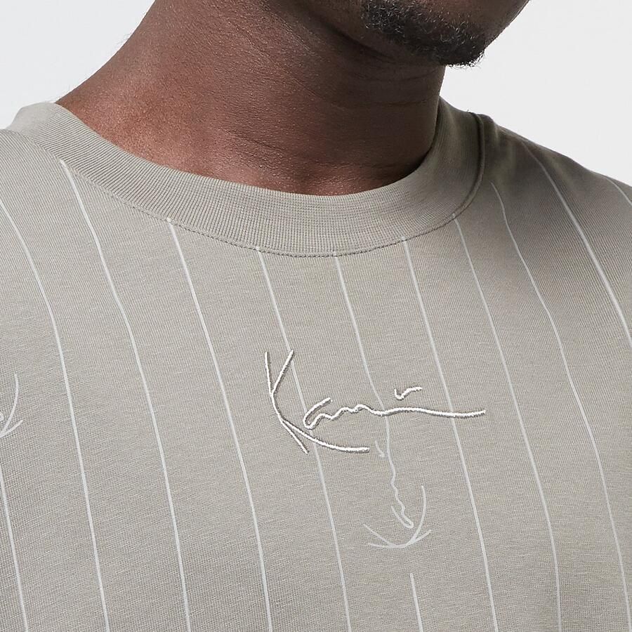 Karl Kani Small Signature Logo Pinstripe men T-Shirts & Polo's grijs Maat XXL Kleding - Foto 2