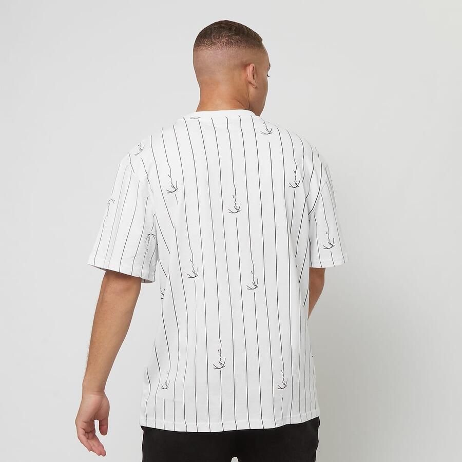 Karl Kani Small Signature Logo Pinstripe Tee Men T-Shirts & Polo's wit Maat XL Kleding