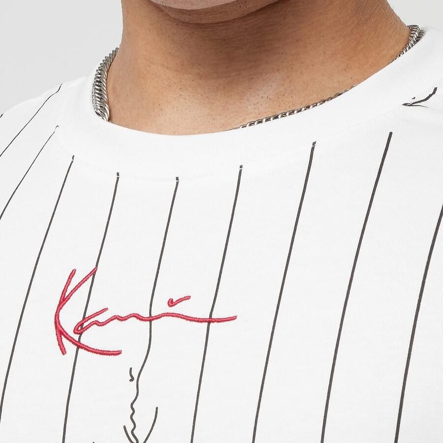 Karl Kani Small Signature Logo Pinstripe Tee Men T-Shirts & Polo's wit Maat XL Kleding - Foto 2