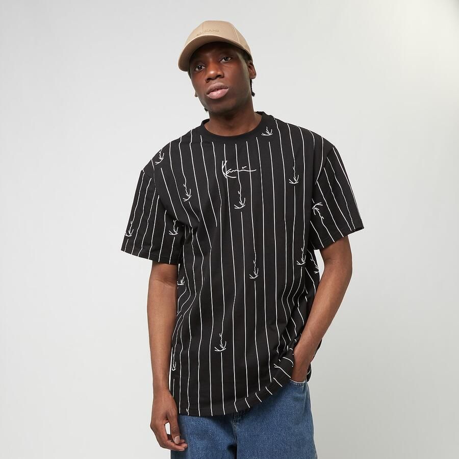 Karl Kani Small Signature Logo Pinstripe Tee Men T-Shirts & Polo's zwart Maat XL Kleding - Foto 3