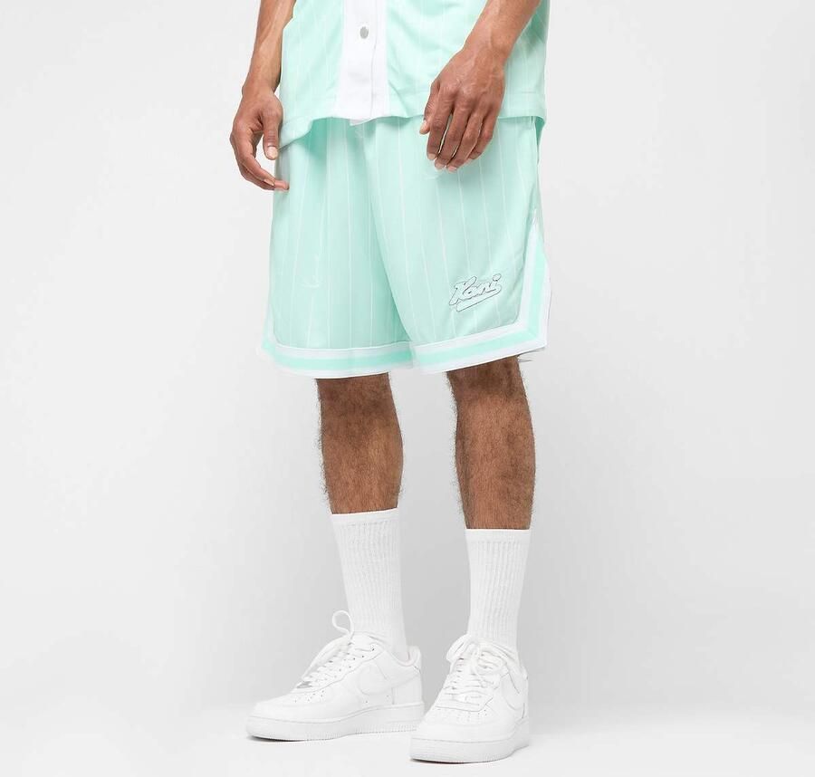 Karl Kani Small Varsity Logo Pinstripe Mesh Shorts men Sportshorts blauw Maat XL Kleding - Foto 3