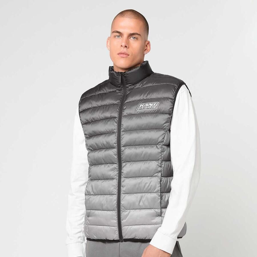 Karl Kani Sport Gradient Light Puffer Vest Men Bodywarmers grijs Maat M Kleding - Foto 3