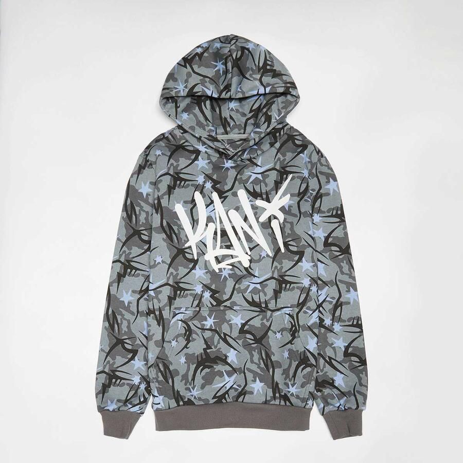Karl Kani Star Camo Oversize Hoodie Junior Unisex Hoodies & Sweaters grijs Kleding - Foto 3