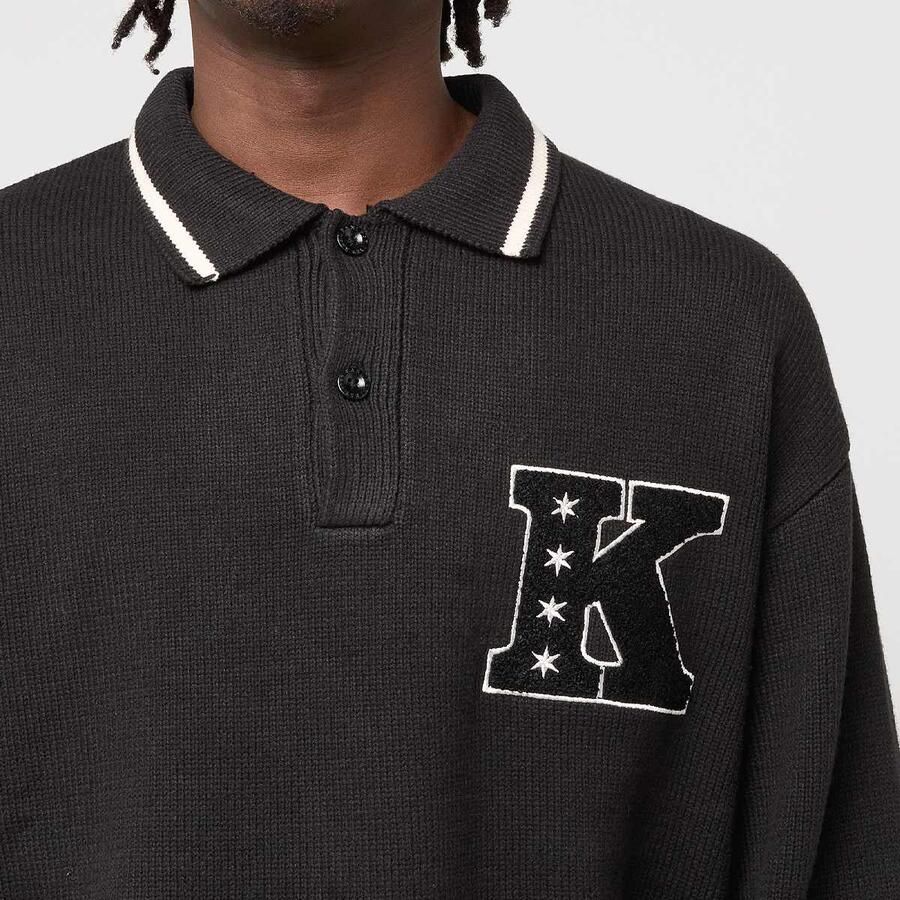 Karl Kani Star K Knit Poloshirt Men Kleding zwart Maat XL - Foto 3