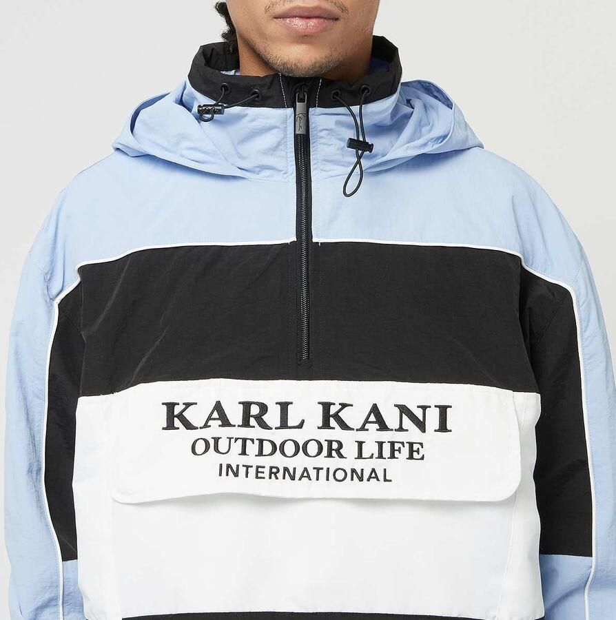 Karl Kani Woven Retro Windbreaker men Windbreakers blauw Maat XL Kleding