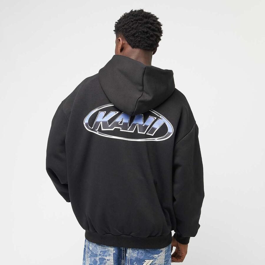 Karl Kani Woven Signature Chrome Zip Hoodie Men Hoodies & Sweaters zwart Maat XL Kleding - Foto 3
