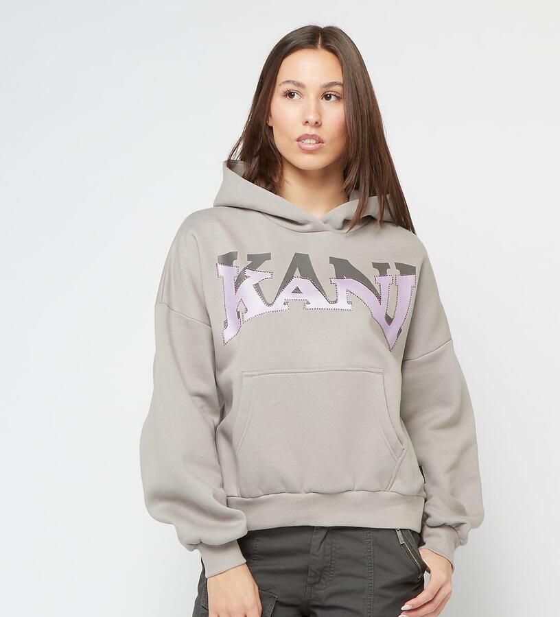 Karl Kani Woven Signature Glitter Oversized Hoodie Wo Hoodies & Sweaters grijs Maat XS Kleding - Foto 3