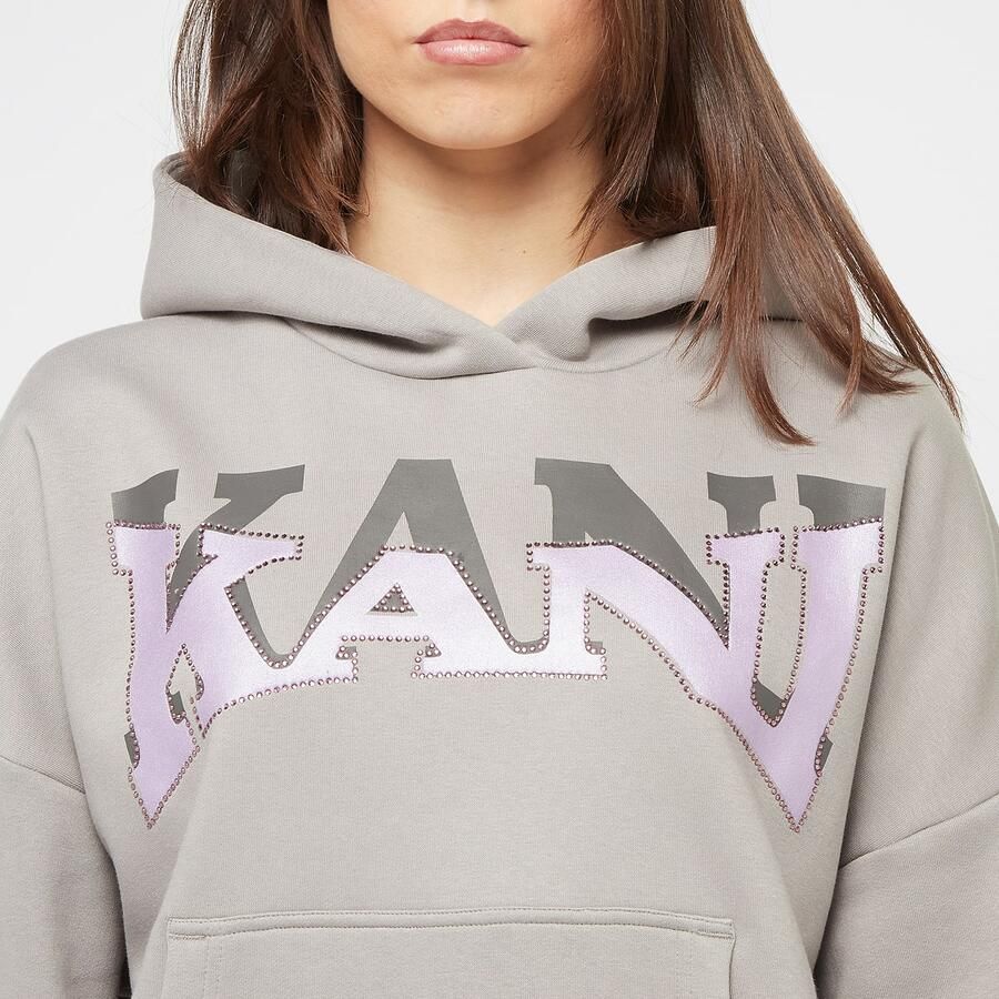 Karl Kani Woven Signature Glitter Oversized Hoodie Wo Hoodies & Sweaters grijs Maat XS Kleding - Foto 2
