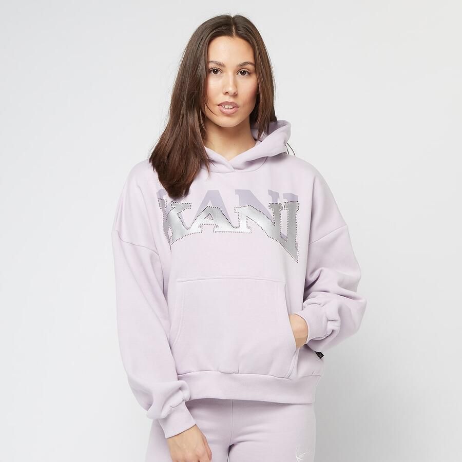 Karl Kani Woven Signature Glitter Oversized Hoodie Wo Hoodies & Sweaters roze Maat XS Kleding - Foto 3