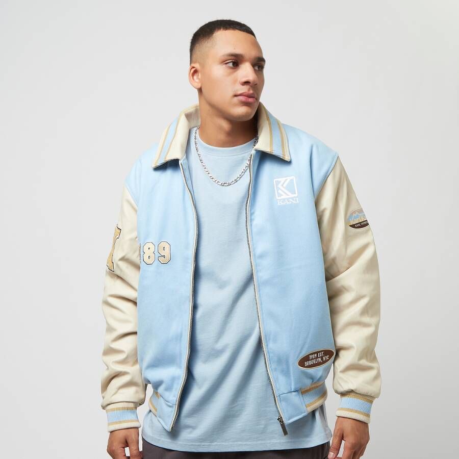 Karl Kani Og Block College Jacket Jassen Kleding light blue off white maat: L beschikbare maaten:S M L XL