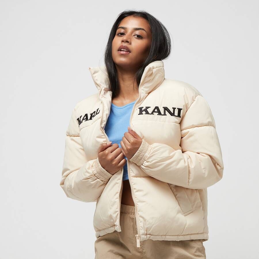 Karl Kani Retro Essential Puffer Jacket Pufferjassen Kleding cream maat: XL beschikbare maaten:XS S M L XL