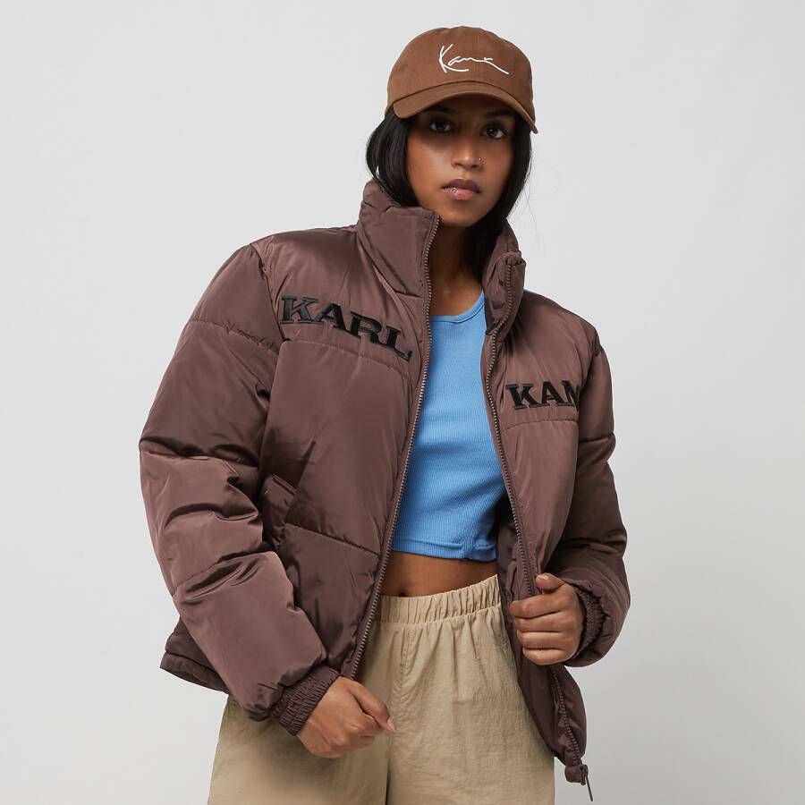 Karl Kani Retro Essential Puffer Jacket Pufferjassen Kleding dark brown maat: XL beschikbare maaten:XS S M L XL