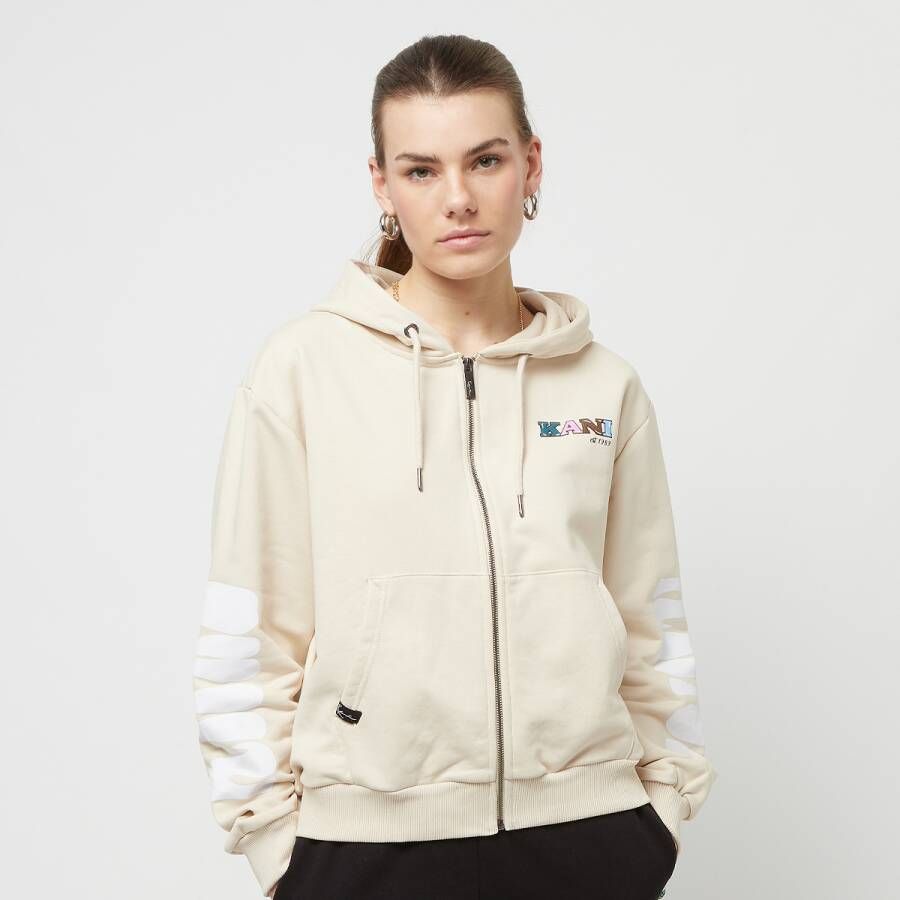 Karl Kani Retro Full Zip Hoodie Hooded vesten Kleding light sand maat: S beschikbare maaten:XS S M L