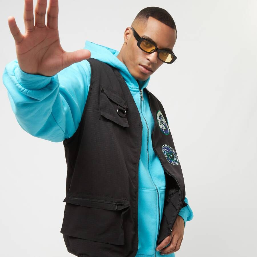Karl Kani Retro Patched Utility Vest Bodywarmers Kleding black maat: M beschikbare maaten:S M