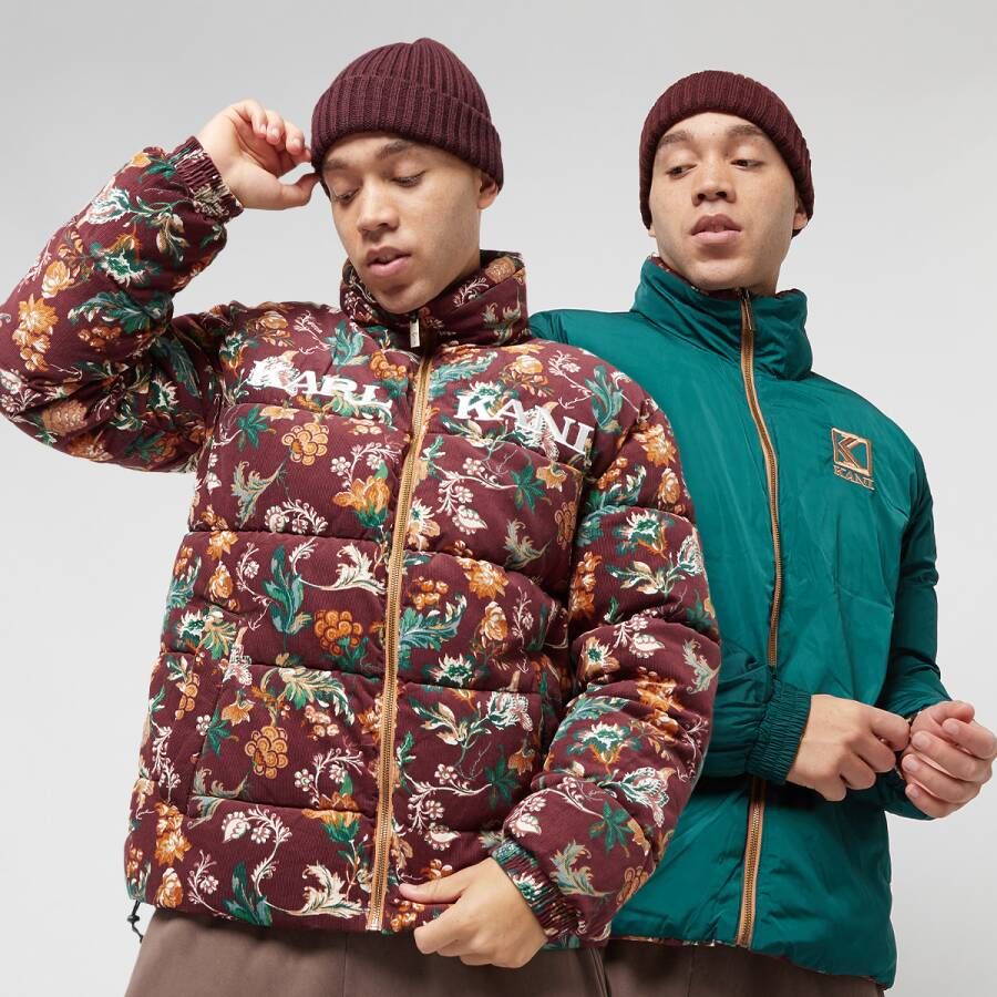 Karl Kani Retro Reversible Corduroy Flower Puffer Jacket Pufferjassen Kleding multicolor maat: L beschikbare maaten:S M L XL