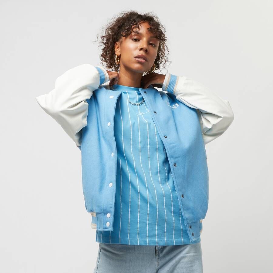 Karl Kani Small Retro Chest Life College Jacket Tussenseizoensjassen Kleding light blue white maat: S beschikbare maaten:S