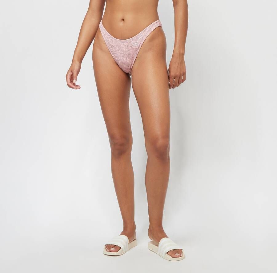 Karl Kani Small Signature Crinkle High Leg Bikini Bottom Bikini's & Badpakken Kleding rose maat: XS beschikbare maaten:XS