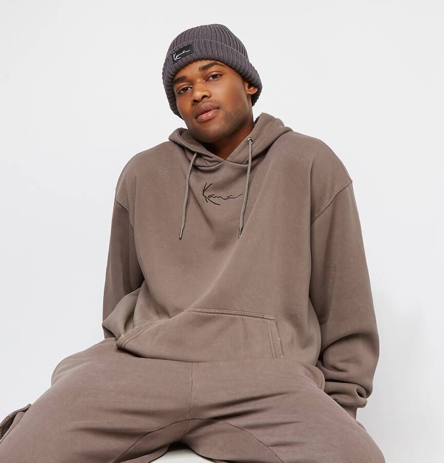 Karl Kani Small Signature Destroyed Hoodie Hoodies Kleding dark taupe maat: XL beschikbare maaten:S M L XL