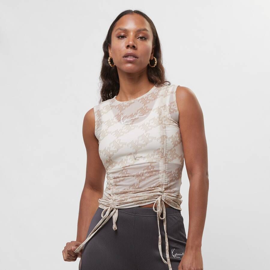 Karl Kani Small Signature Old English Gathered Top Tanktops Kleding light sand maat: M beschikbare maaten:XS S M L