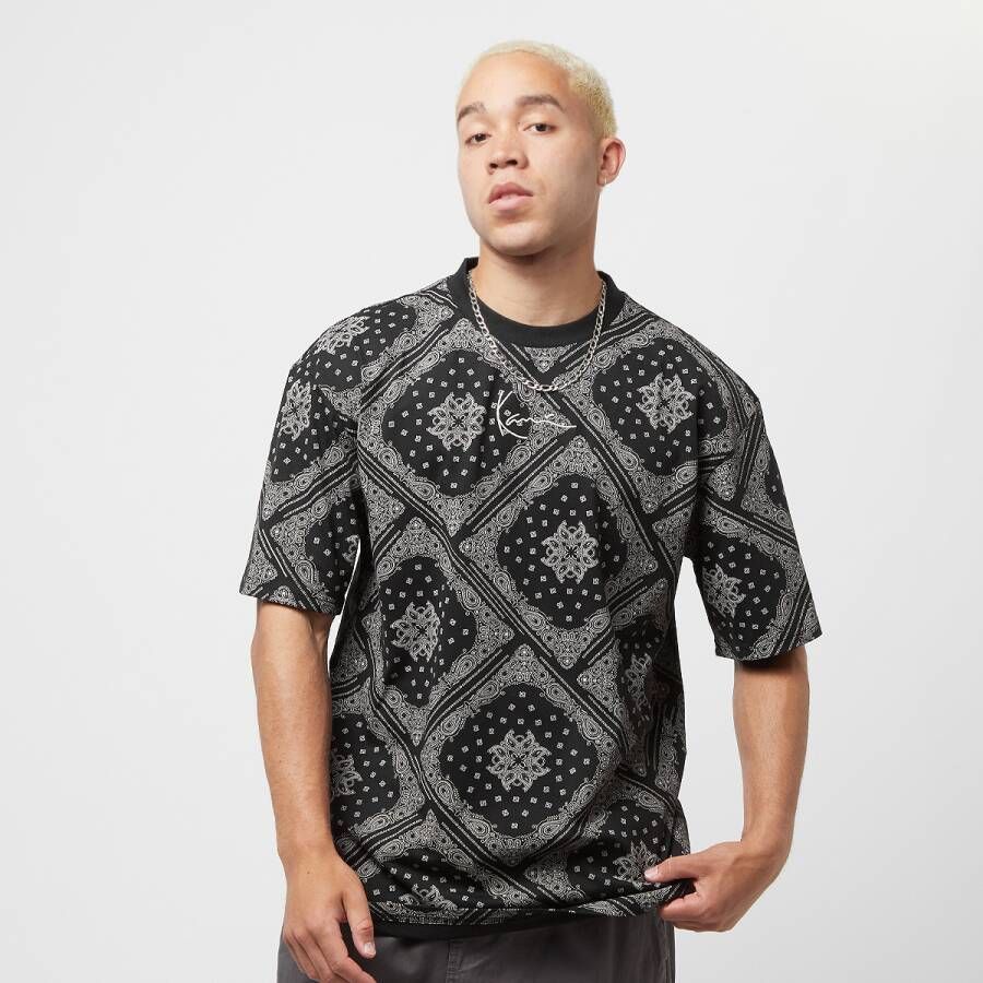 Karl Kani Small Signature Paisley Tee T-shirts Kleding black white maat: L beschikbare maaten:S M L