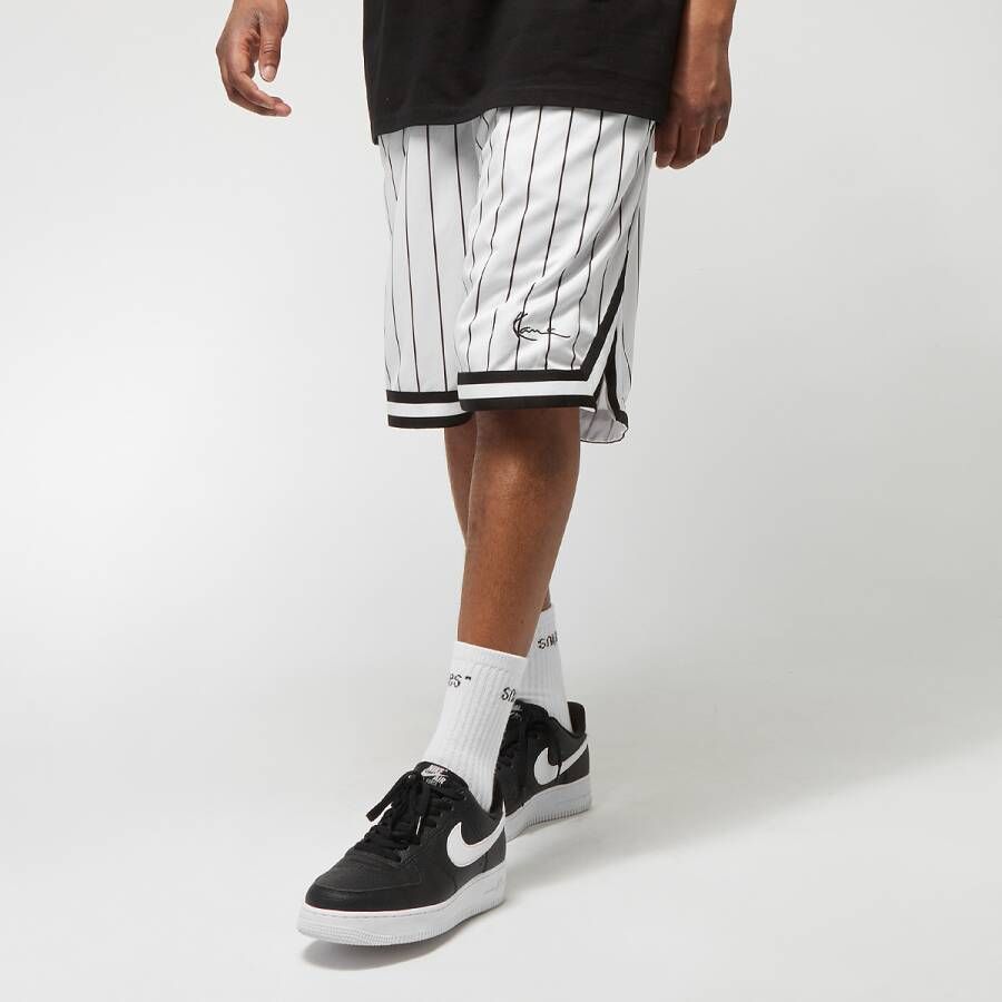 Karl Kani Small Signature Pinstripe Mesh Shorts Sportshorts Kleding white black maat: L beschikbare maaten:S M L XL XS XXL
