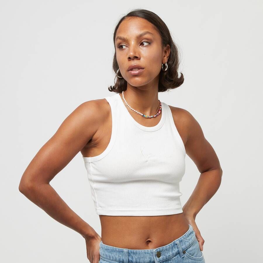 Karl Kani Small Signature Racer Rib Top Tanktops Kleding white maat: S beschikbare maaten:XS S M L XL