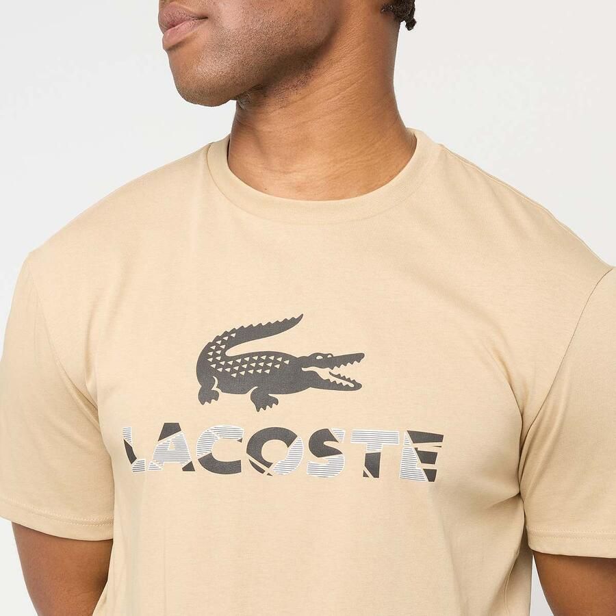 Lacoste T-shirt Men T-Shirts & Polo's beige Maat XL Kleding