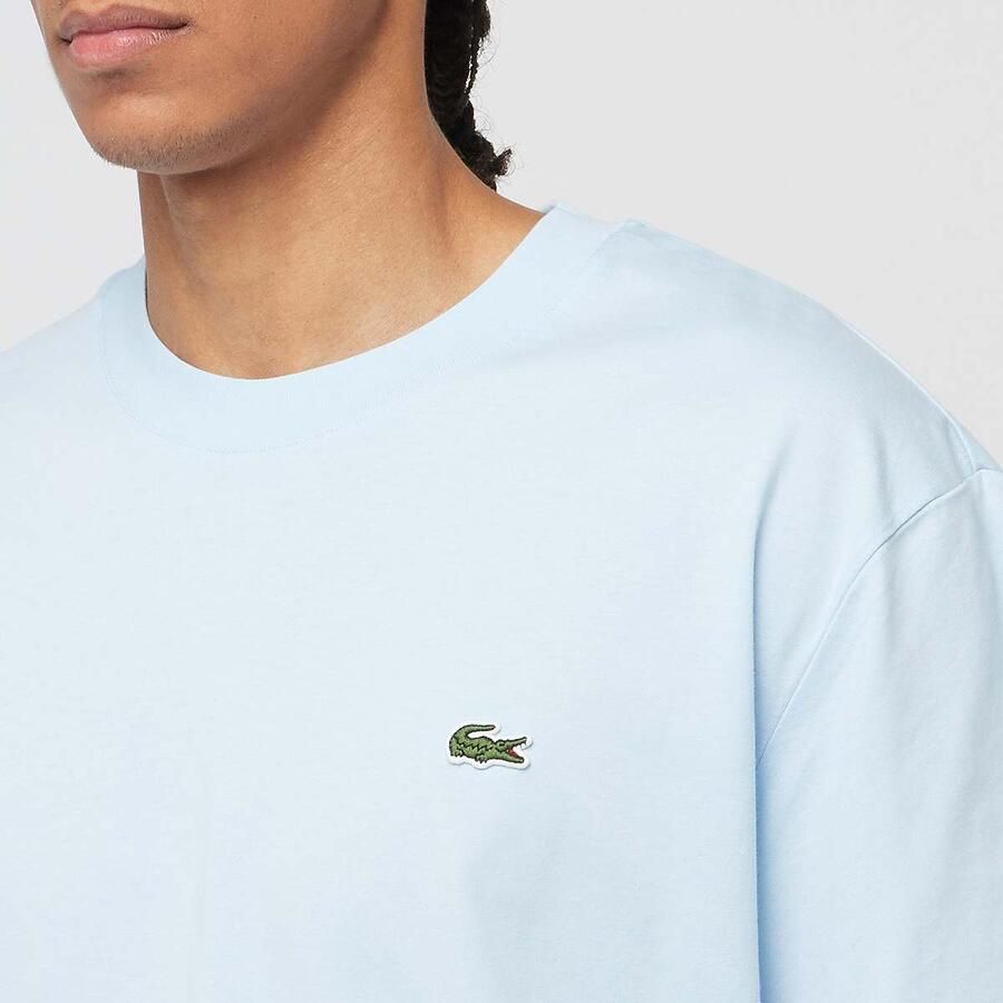 Lacoste Klassieke Katoenen Gebreide Tee Lichtroze Blue Heren - Foto 2
