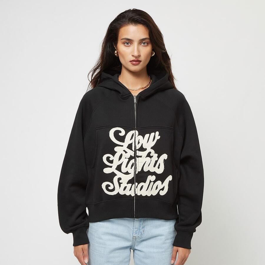 Low Lights Studios Highlights Zipper Black Wo Hoodies & Sweaters zwart Maat XS Kleding - Foto 3