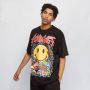 Market Smiley Print Zwart Tee Katoenen T-shirt Multicolor Heren - Thumbnail 1