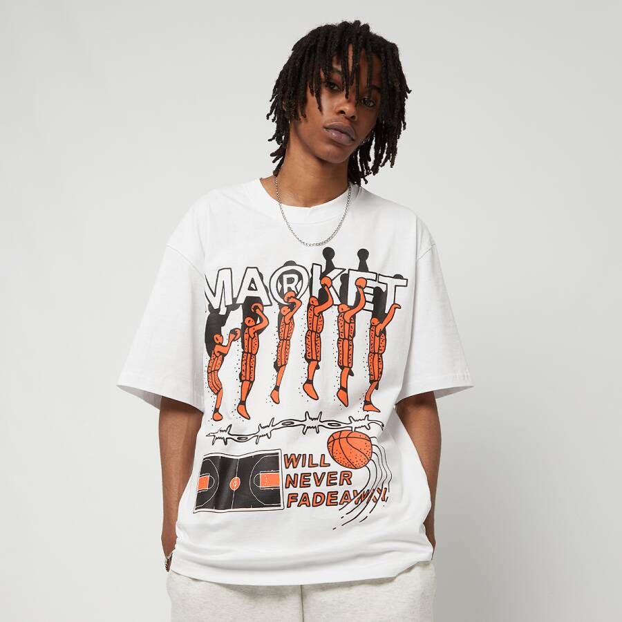 Market Witte Heren Jump Shot Tee Black Heren