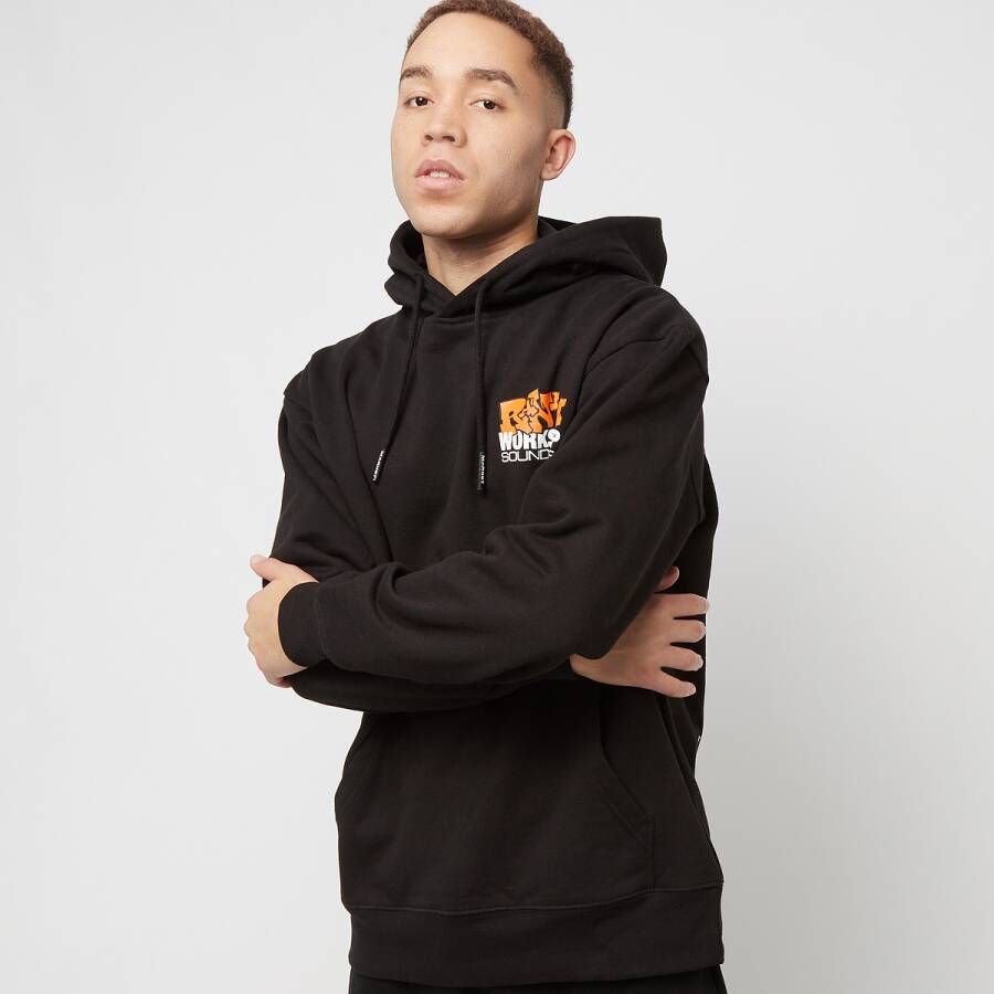 Market Zwarte Soundwave Hoodie met Kangoeroezak Black Heren