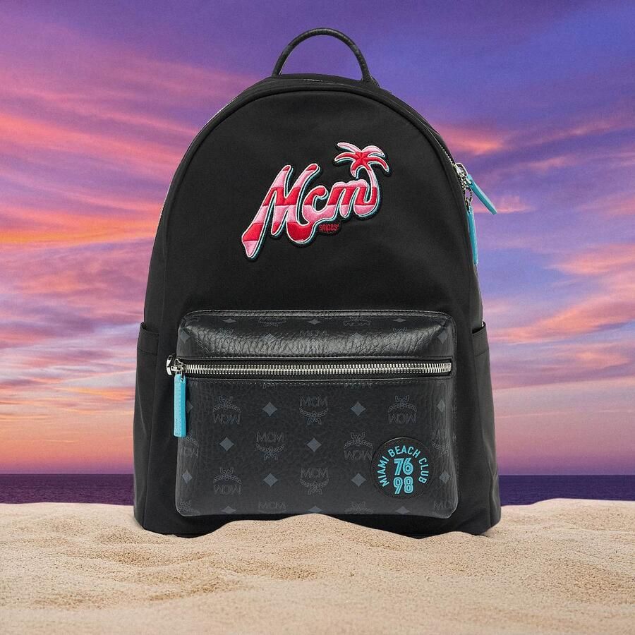 MCM x SNIPES Stark Backpack Medium Unisex Rugzakken zwart Maat ONE SIZE Accessoires - Foto 3
