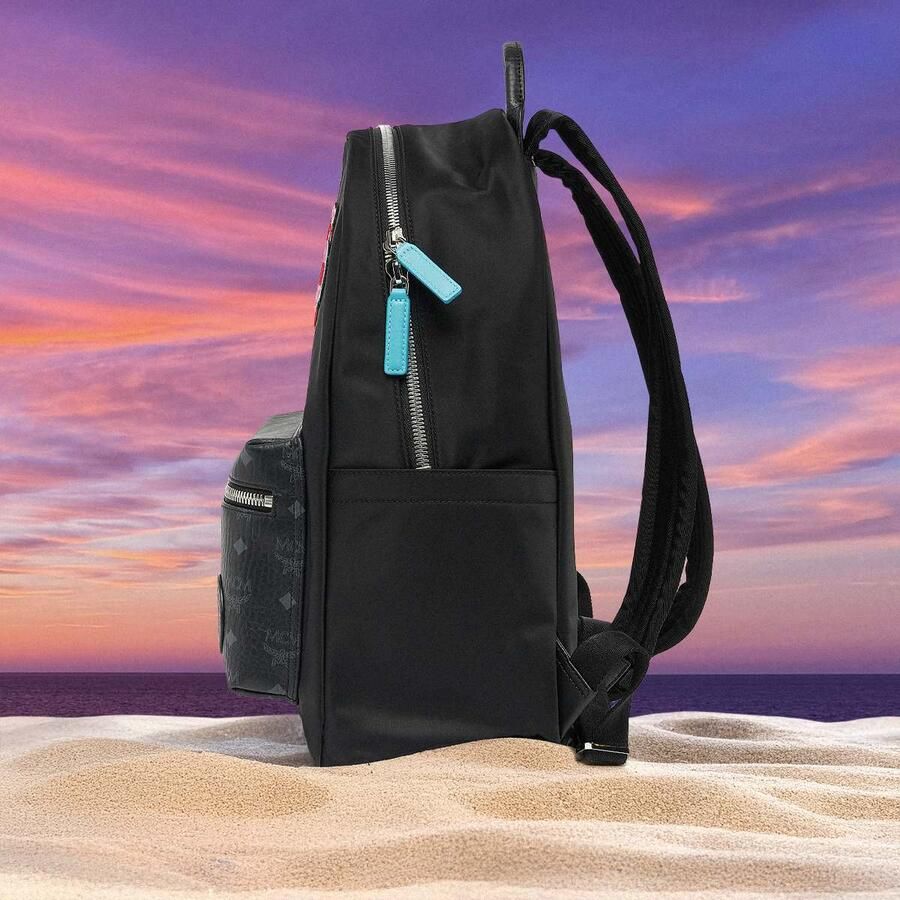 MCM x SNIPES Stark Backpack Medium Unisex Rugzakken zwart Maat ONE SIZE Accessoires