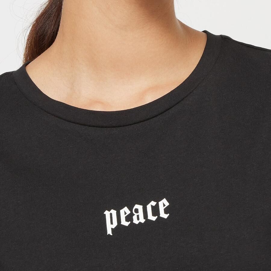 Miss Tee Girls Peace Hand Ladies Dress Women Jurken & Rokken zwart Maat XS Kleding