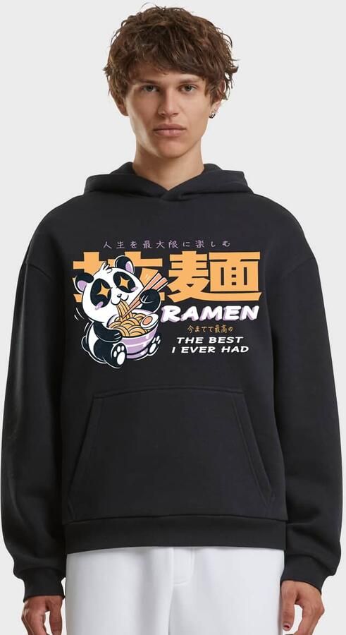 Mister tee Best Ramen Fluffy Hoody Men Hoodies & Sweaters zwart Maat XXL Kleding - Foto 3