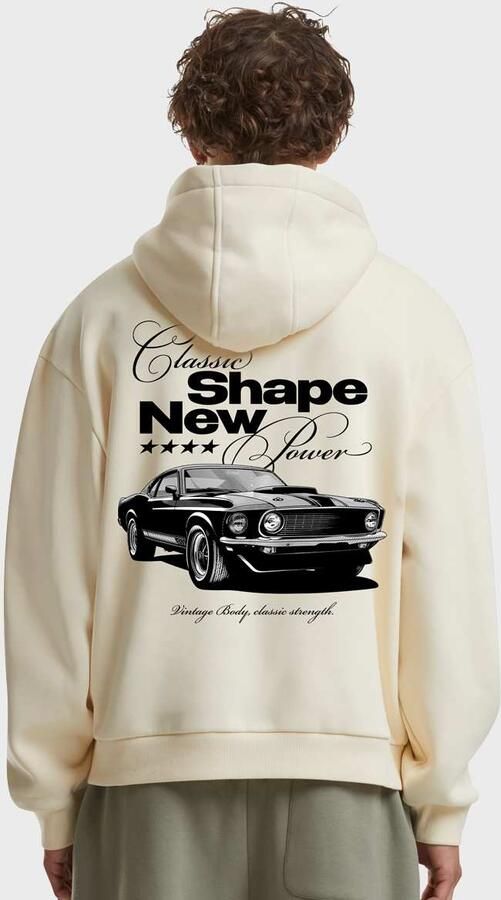Mister tee Classic Shape New Power Fluffy Hoody Men Hoodies & Sweaters beige Maat XXL Kleding - Foto 3