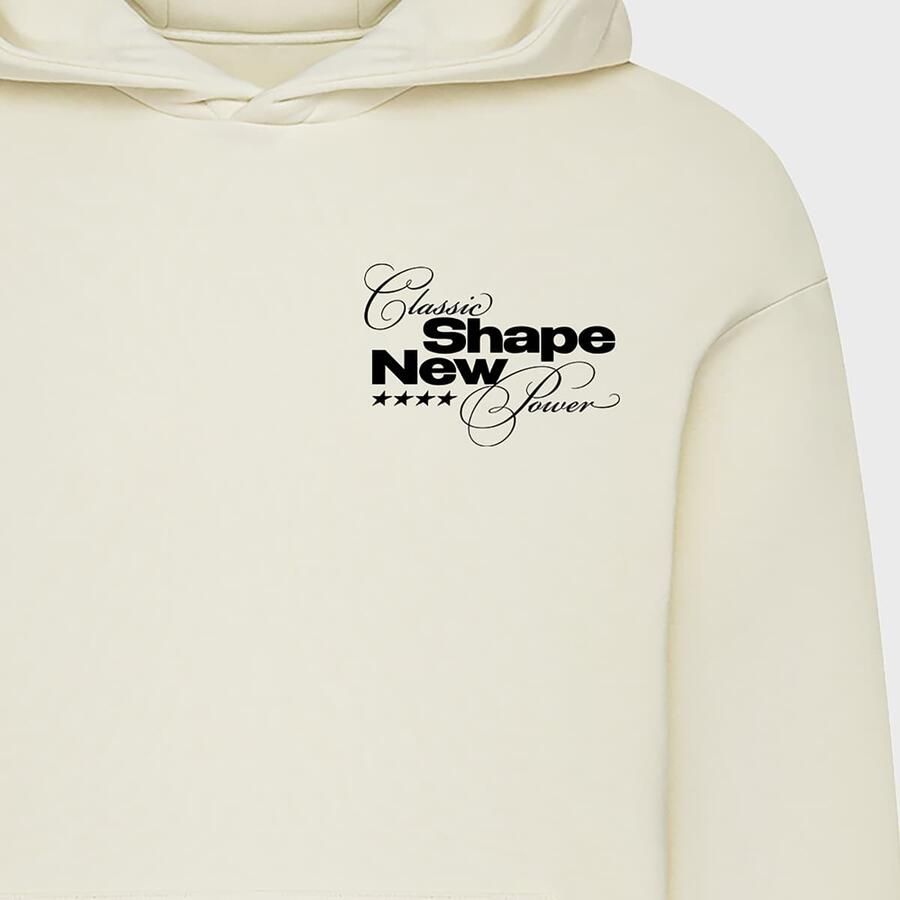 Mister tee Classic Shape New Power Fluffy Hoody Men Hoodies & Sweaters beige Maat XXL Kleding
