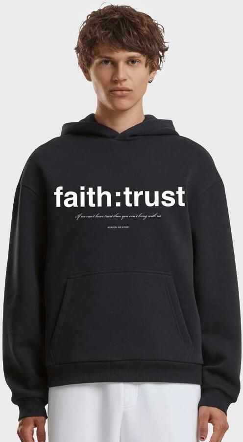 Mister tee Faith And Trust Fluffy Hoody Men Hoodies & Sweaters zwart Maat XXL Kleding - Foto 3