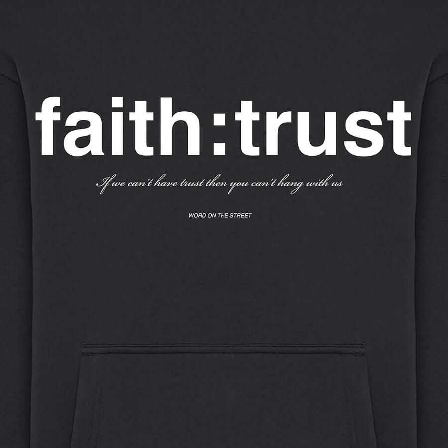 Mister tee Faith And Trust Fluffy Hoody Men Hoodies & Sweaters zwart Maat XXL Kleding