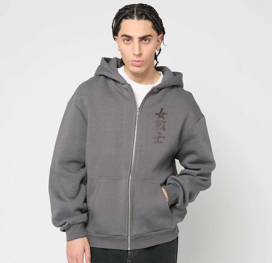 Mister tee I Am Destiny Fluffy Zip Hoody Men Hoodies & Sweaters grijs Maat XXL Kleding - Foto 2