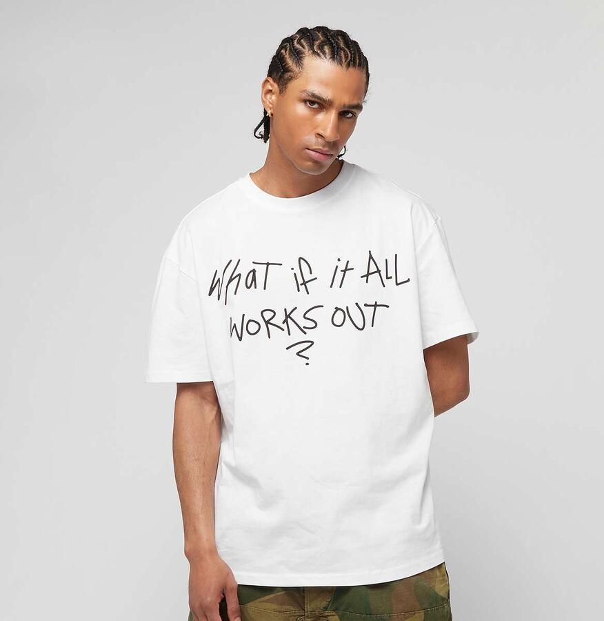 Mister tee It All Works Out Wording Oversize Men T-Shirts & Polo's wit Maat XXL Kleding - Foto 3