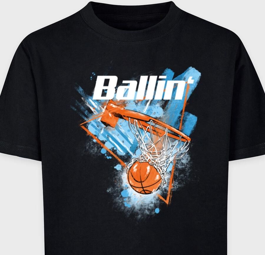 Mister Tee Kids Blue Ballin' Unisex T-Shirts zwart Kleding