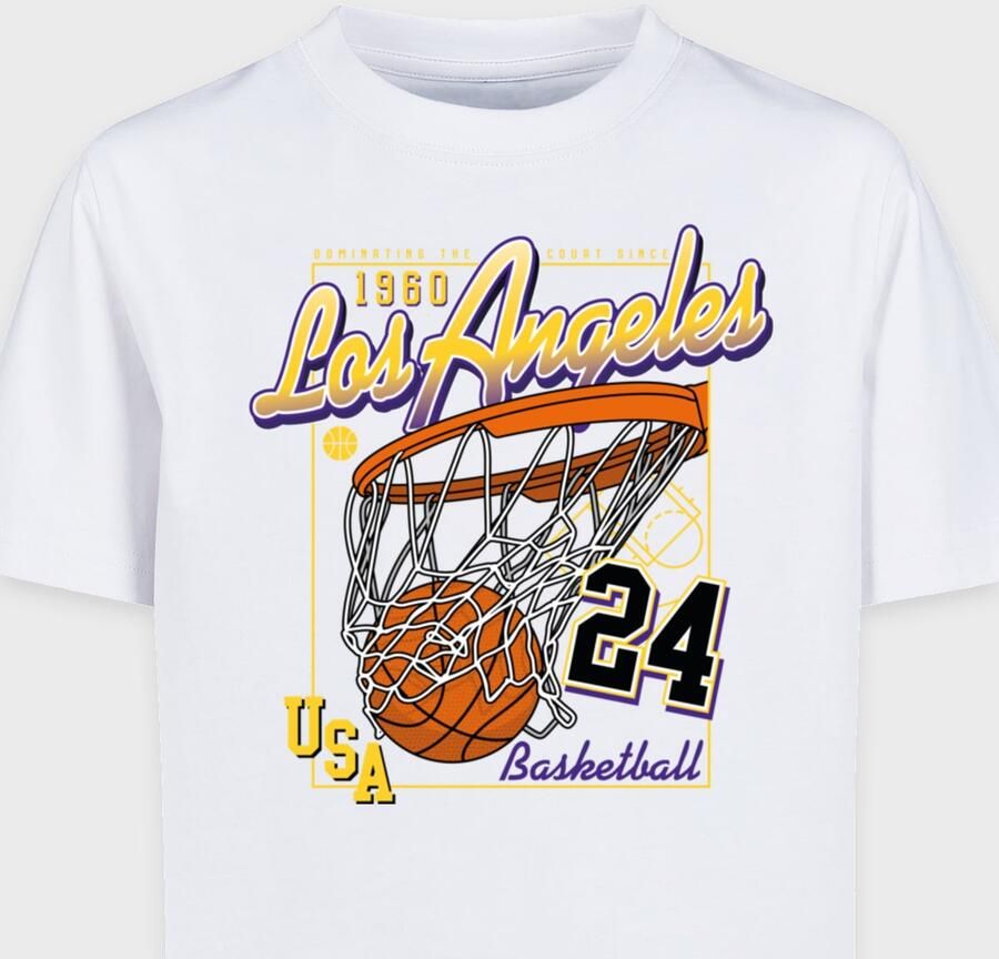 Mister Tee Kids LA Scored Tee T-Shirts in wit formaten: 134 140