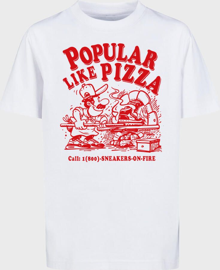 Mister Tee Kids Like Pizza Tee T-Shirts in wit formaten: 158 164 - Foto 3