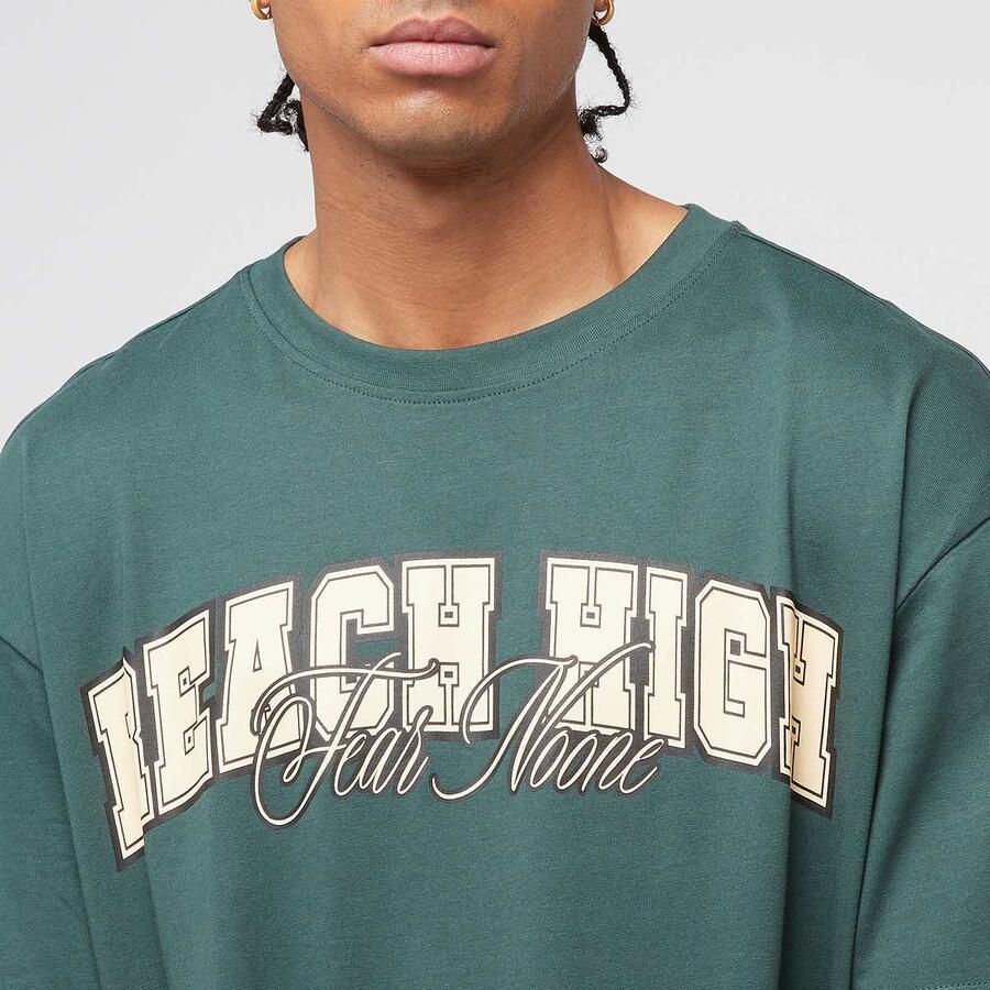 Mister tee Reach High Fear None Oversize Men T-Shirts & Polo's groen Maat XXL Kleding - Foto 2