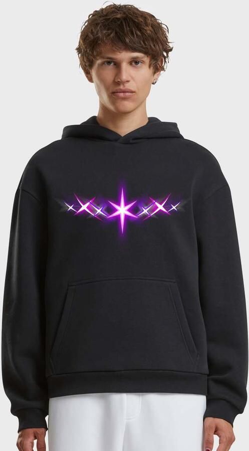Mister tee Startlights Fluffy Hoody Men Hoodies & Sweaters zwart Maat XXL Kleding - Foto 3