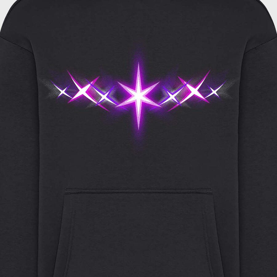 Mister tee Startlights Fluffy Hoody Men Hoodies & Sweaters zwart Maat XXL Kleding