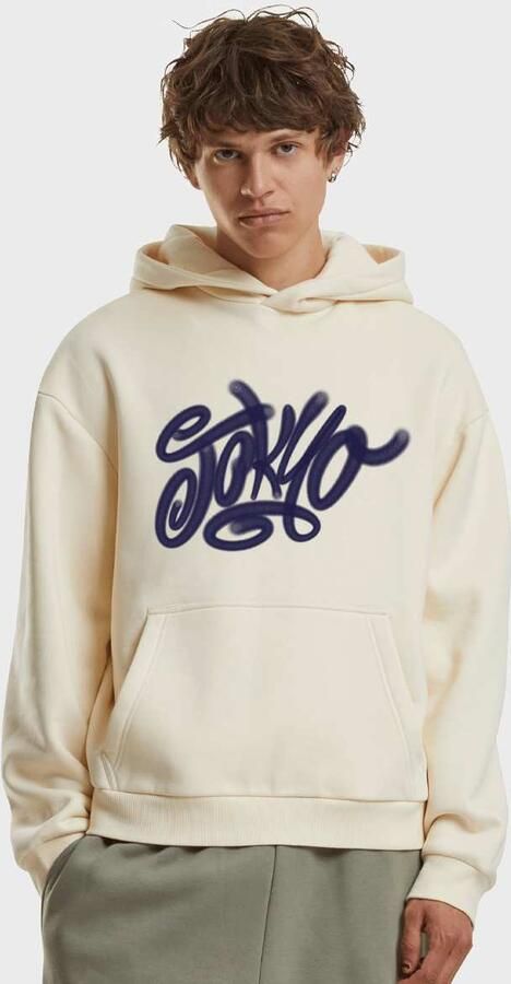 Mister tee Tokyo Tagged Graffiti Fluffy Hoody Men Hoodies & Sweaters beige Maat XXL Kleding - Foto 3