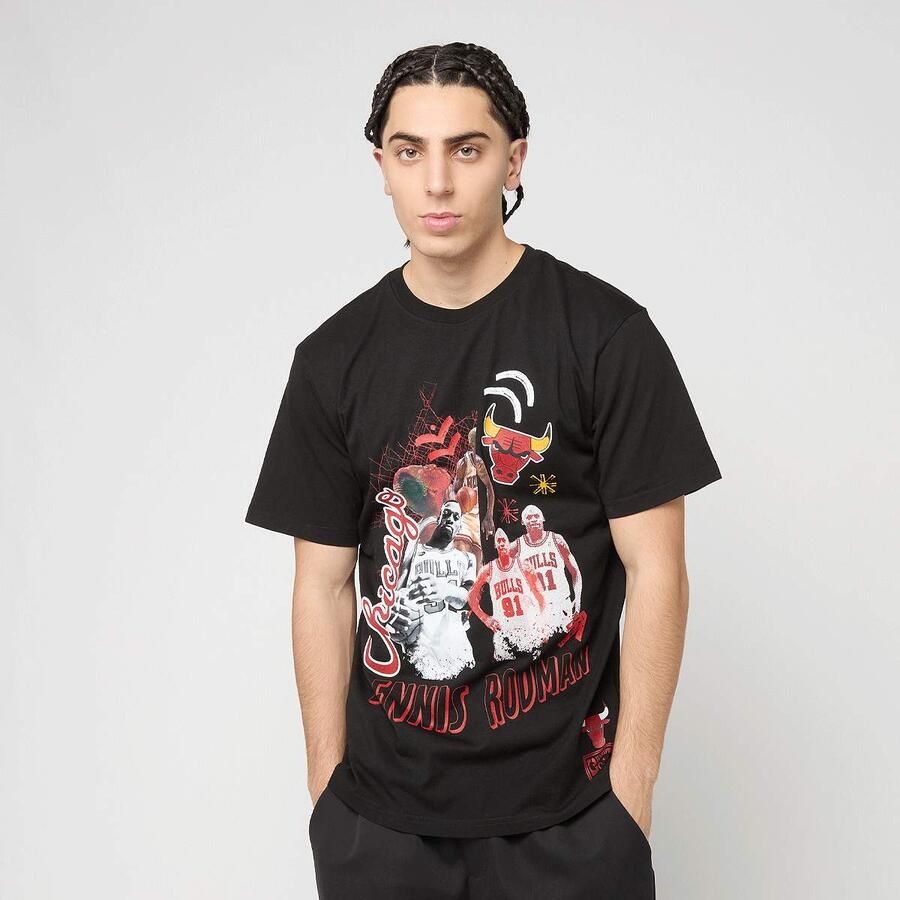 Mitchell & Ness Classic Sport Player Tee Chicago Bulls Men T-Shirts Polo's zwart Maat XL Kleding - Foto 3